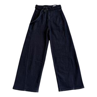 神裤！面料升级~张小斐同款Lem@扭缝镰刀裤 宽松阔腿加绒牛仔裤女