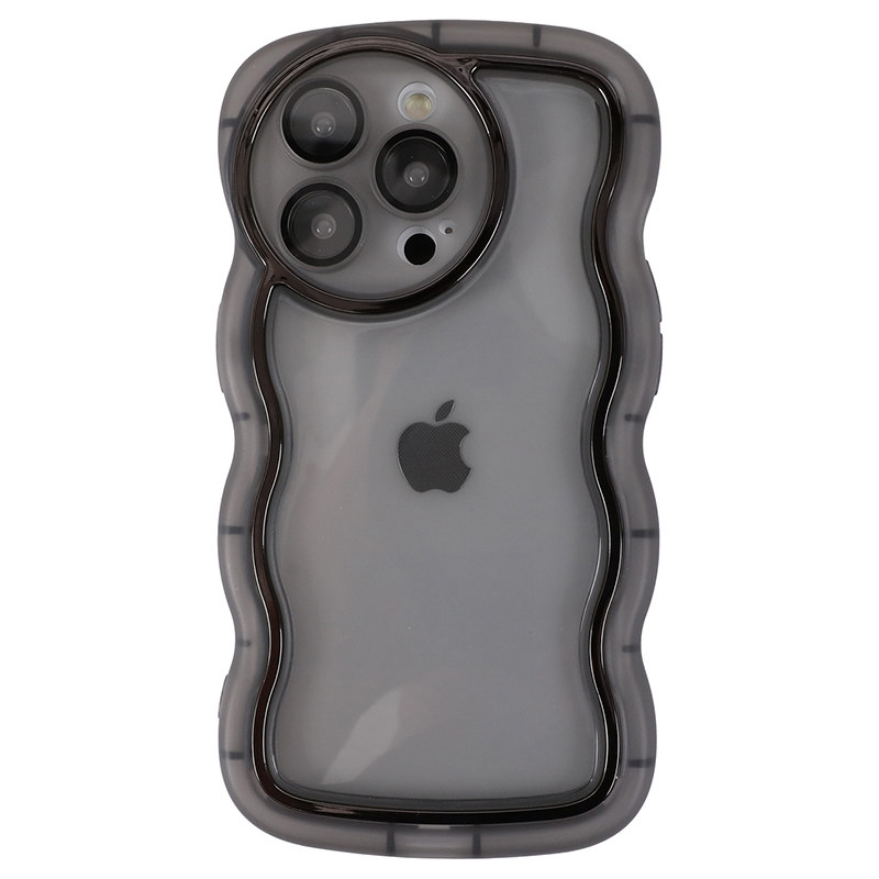 高级感波浪气囊适用苹果14promax手机壳带镜头膜iphone15全包防摔12硅胶11软壳13Pro个性xsmax创意