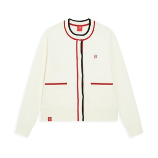 【商场同款】特步针织衫女款2026春新款休闲风潮流上衣扣子开衫女