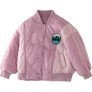 男女童棉服外套儿童冬装校服神器2025新款棉衣棉袄加厚飞行员夹克