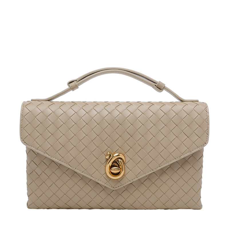 BOTTEGA VENETA女士knot lock BV白色单肩包26早春新款意大利代购