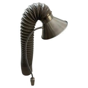 镀锌喇叭罩白铁皮排烟罩圆形吸烟罩带金属移动支架抽烟罩吸烟罩子