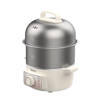 美的煮蛋器蒸蛋器双层家用自动断电神器防干烧不锈钢家用电蒸锅