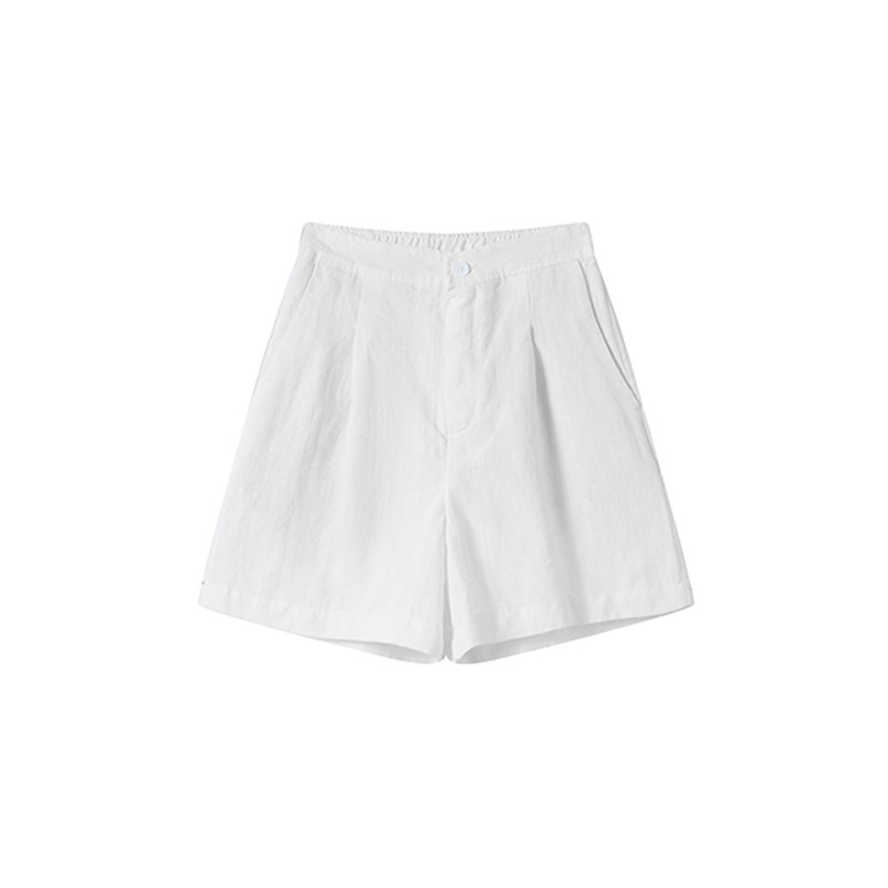JASON WU-J系列100%汉麻百搭松弛休闲裤a字白色短裤女夏季新款