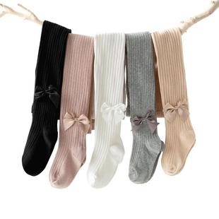 女童白色连裤袜春秋冬季纯棉儿童女孩宝宝婴儿打底裤外穿夏季薄款