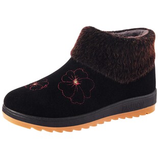 老北京棉鞋女冬加绒加厚保暖老太太老人防滑软底布鞋妈妈奶奶鞋子