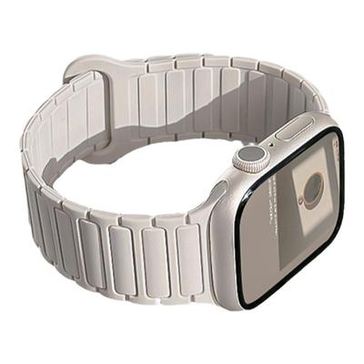 适用iWatch二代三株硅胶磁吸表带