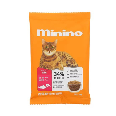 【天猫U先】Minino Plus 迷你诺成年期幼年期全价猫粮试吃装480g
