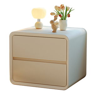 床头柜实木家用卧室2026热卖奶油风简约轻奢高级感小型床边收纳柜