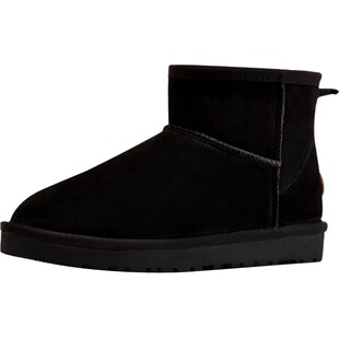 2025新款男士雪地靴冬季保暖加绒加厚女短靴子羊皮毛一体棉鞋男鞋