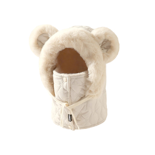 帽子女款2025新款围巾一体秋冬季韩版保暖护耳帽学生骑车防风寒冬