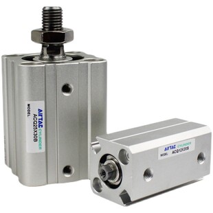 外牙无磁正品亚德客ACQ薄型气动气缸12/16/20/25/32/40/50/63-B