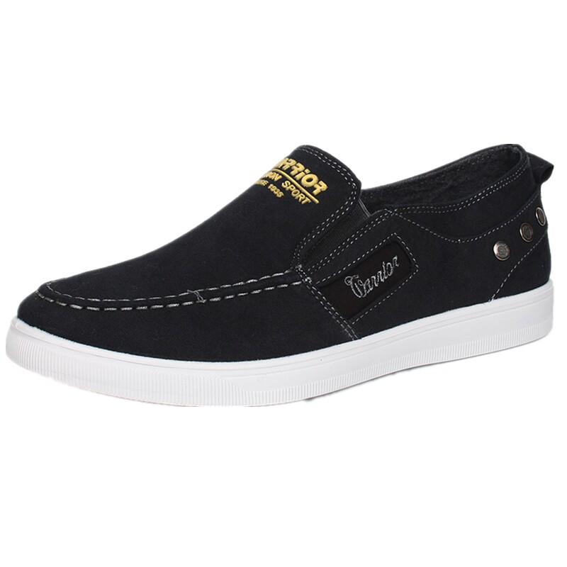 上海正品回力新款舒适防滑低帮一脚蹬男帆布鞋懒人鞋套脚休闲男鞋