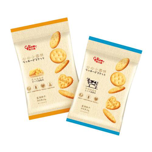 格力高芝士海盐/牛奶海盐心心小圆饼40袋烘焙蛋糕装饰饼干