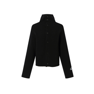 JAC FLEURANT【周冬雨同款】纯羊毛开衫女百搭宽松高领毛衣保暖