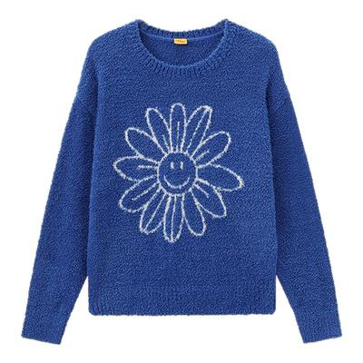 徐若晗同款笑脸花圆领家居服