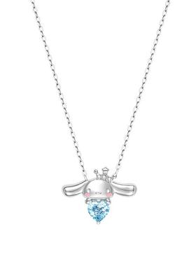 Tidecolor大耳狗银海洋之心项链