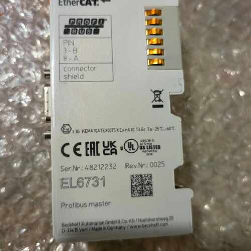 倍福模块，EL6731，21年的货,带二维码，1个