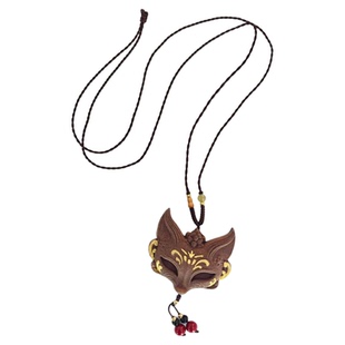 非遗古法手工合香狐狸面具香牌吊坠编织绳项链女款创意设计车载