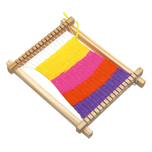 织布机儿童DIY拼装木制手工科技玩具创意古代传统纺线机毛线编机