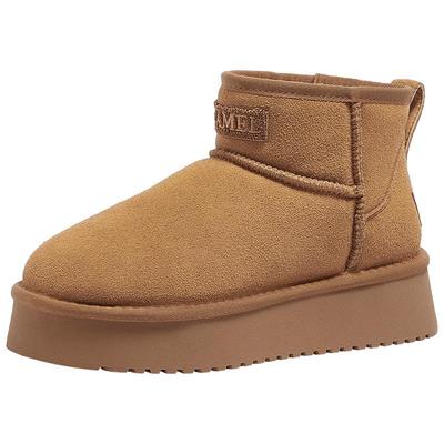 Camel/骆驼加绒保暖厚底雪地靴