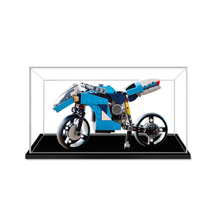 亚克力手办乐高展示盒适用31114超级摩托车透明模型收纳盒子防尘