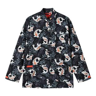 碧海潮生【锦鲤唐装】秋冬新款原创中国风国潮盘扣改良休闲外套