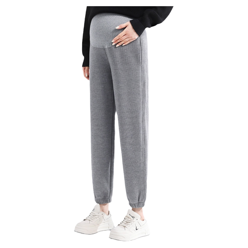 孕妇裤子秋季外穿休闲小个子九分运动长裤宽松大码束脚卫裤女秋装