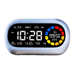 得力闹钟初中生专用智能学生起床神器电子时钟表高中生男女孩新款