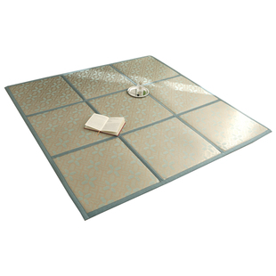 夏季凉席地垫凉感冰丝藤席地毯折叠收纳打地铺睡垫儿童宝宝爬行垫