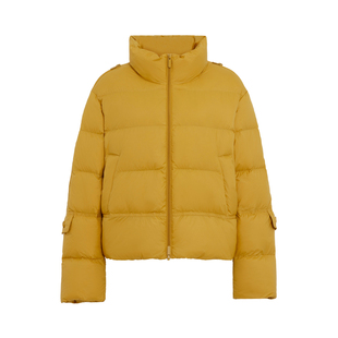 YAYA鸭鸭羽绒服女冬季新款立领90白鸭绒面包服时尚显瘦保暖短外套