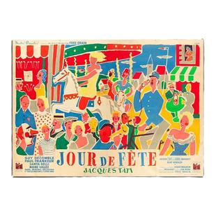 雅克塔蒂 法国艺术节日海报 装饰画电影海报小众文艺 现代