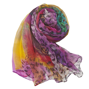 春秋季丝巾女2025新款印花长款真丝桑蚕丝护颈纱巾围巾外披肩薄款