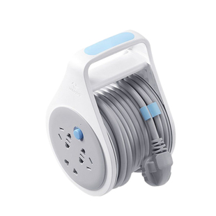 公牛线盘电缆卷盘插座5m10米绕线轴线盘移动式创意电缆插座卷线器