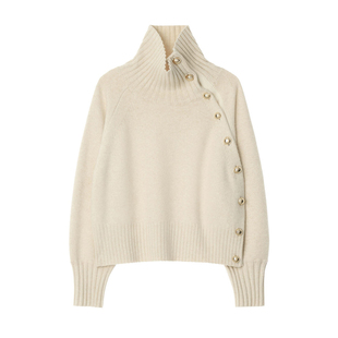 金裕贞同款慵懒风高领毛衣女秋冬设计感外穿韩系长袖针织衫上衣潮