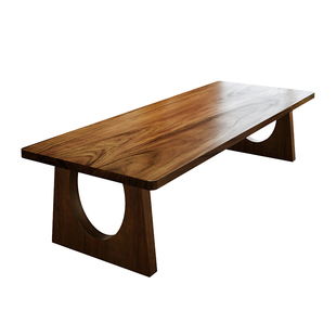 南美胡桃木客厅书桌长条学习办公桌开发厨房餐书桌茶桌实木大板桌