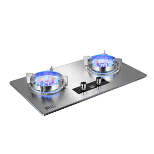 新飞不锈钢燃气灶猛火煤气灶双灶台式嵌入式天然气灶定时鸳鸯炉具