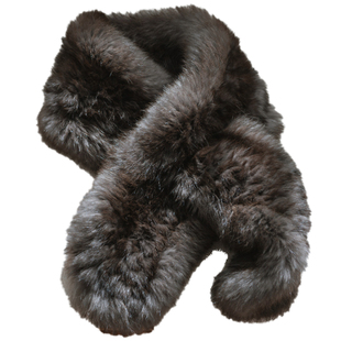 [御皮坊]真毛兔毛皮草围巾气质轻奢编织韩系皮草围脖双面毛领