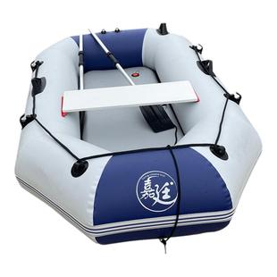 充气加厚皮划艇气垫船拉丝硬底橡皮艇钓鱼船冲锋舟折叠救援船快艇
