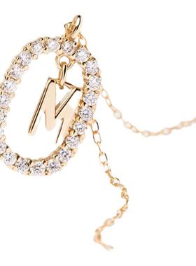 PDPAOLA纯银女字母项链生日礼物