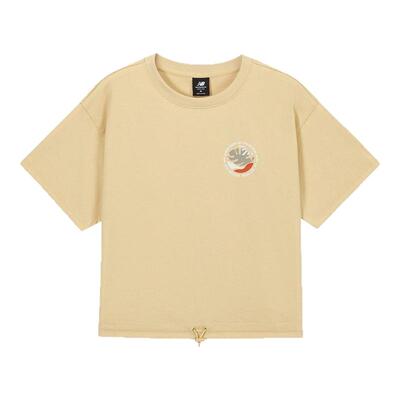 NB女款字母印花透气圆领针织半袖