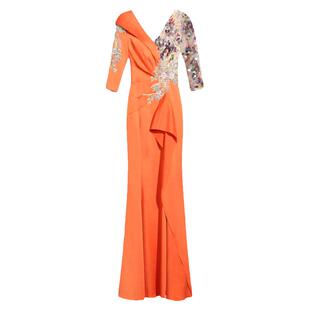 创意狐2025宴会高端晚礼服年会主持人礼服女收腰鱼尾裙演出服长裙