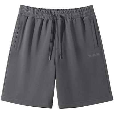 骆驼男装休闲棉感短裤男2025新款春夏透气宽松运动短裤户外五分裤