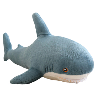 仿真鲨鱼抱枕毛绒玩具虎鲨公仔布娃抱睡玩偶沙发靠垫长条趴枕礼物