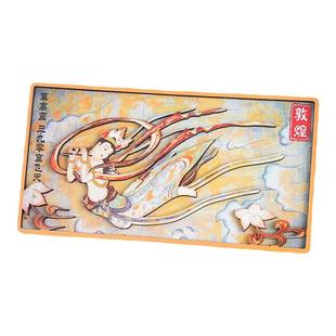 敦煌夜市莫高窟旅游纪念品冰箱贴大尺寸木质立体磁贴创意家居装饰
