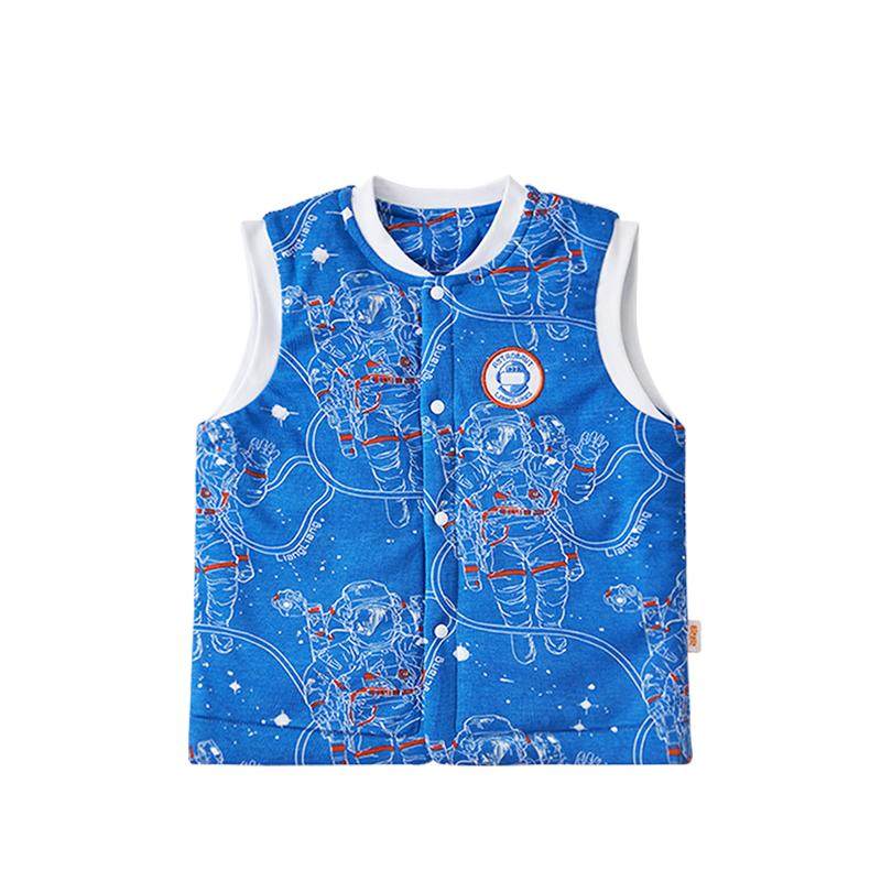 良良婴儿马甲秋冬季宝宝夹棉保暖背心男童女童新生儿儿童外穿马甲