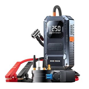 汽车启动应急电源搭电宝充气泵一体电瓶线搭火搭电神器12v24v专用