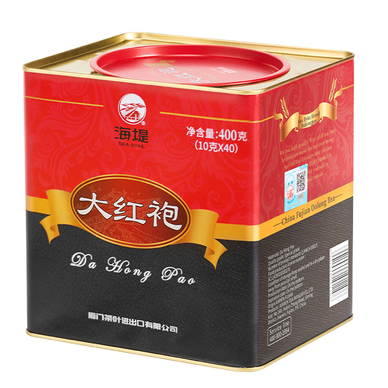 海堤茶叶乌龙茶AT111大红袍罐装武夷岩茶400克/罐
