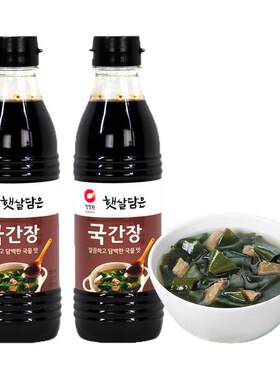 清净园韩国进口炖汤用酱油韩式海带汤韩式料理调味品500ml
