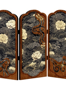 桌面屏风摆画古风中国风客厅屏风